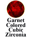 Garnet Colored Cubic Zirconia Example