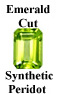 Example of Emerald Cut  Faceted Peridot