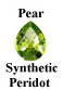 Example of Pear Shape Faceted Peridot