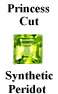 Example of Square Shape Faceted Peridot