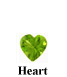 Example of Heart Shape Faceted Peridot