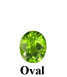 Example of Oval  Faceted Peridot